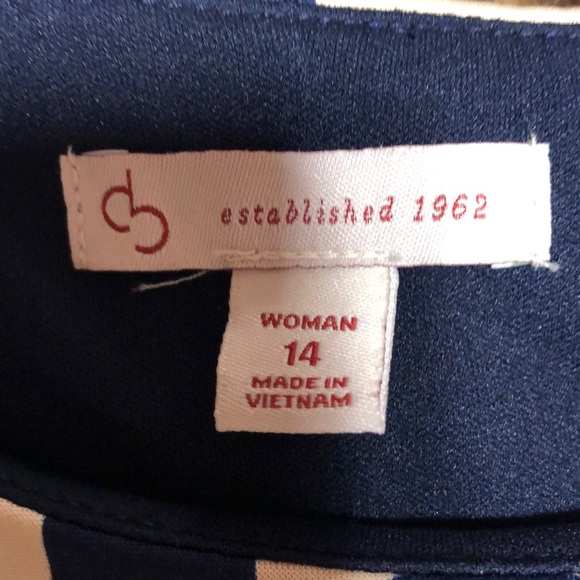 Dress Barn Navy Blue and Tan Dress - Picture 3 of 3